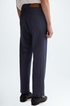 Cotton denim relaxed fit trousers