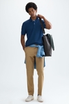 Mélange piqué polo shirt