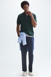 Mélange piqué polo shirt