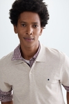 Mélange piqué polo shirt