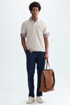 Mélange piqué polo shirt