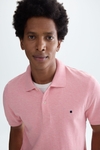 Mélange piqué polo shirt