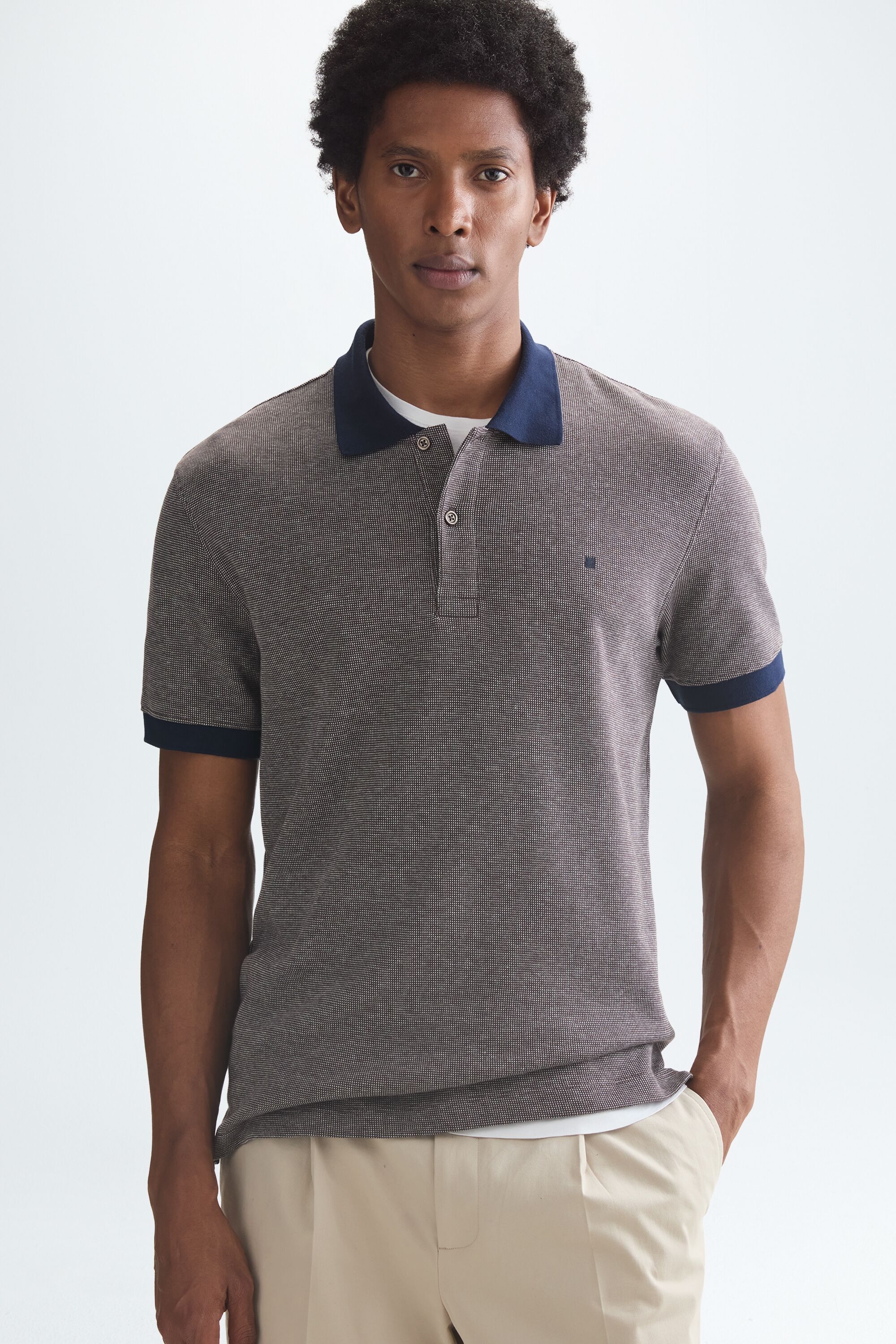 Jacquard polo shirt