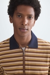 Striped jersey polo shirt