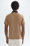 Striped jersey polo shirt