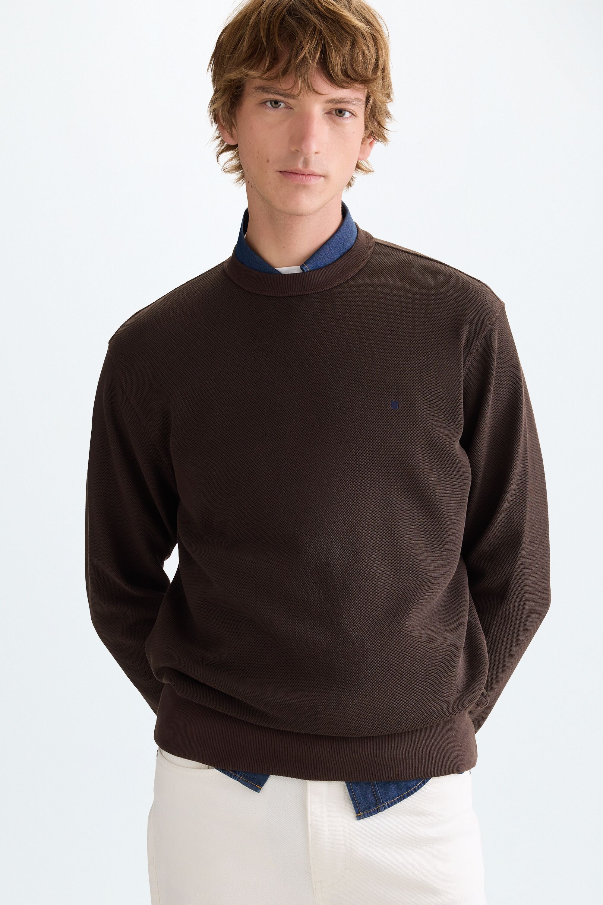 Textured jacquard sweatshirt