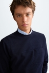 Ribbed sweatshirt with pocket