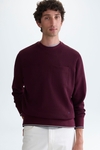 Ribbed sweatshirt with pocket