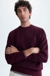 Ribbed sweatshirt with pocket