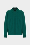 Polo collar ribbed sweatshirt