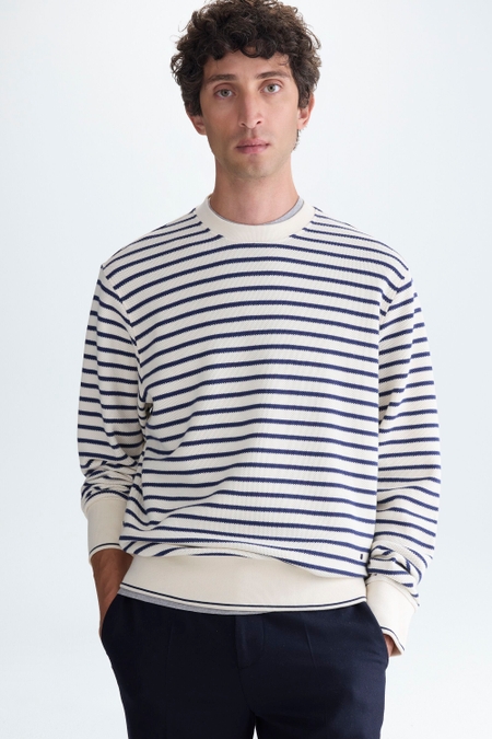 JACQUARD STRIPE SWEATSHIRT