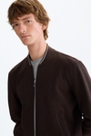 Ribbed bomber jacket