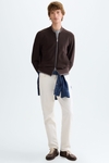 Ribbed bomber jacket