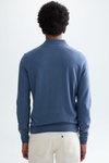 Cotton wool knit polo shirt