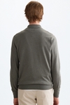 Cotton wool knit polo shirt