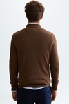 Cotton wool knit polo shirt