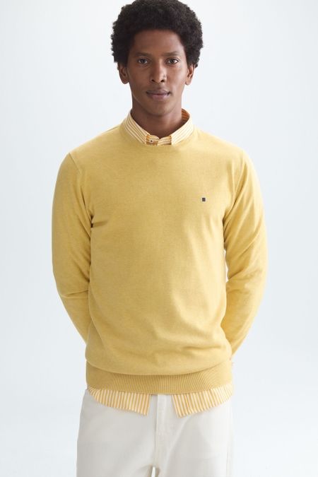 COTTON CREW-NECK SWEATER