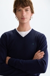 Pima cotton V-neck sweater