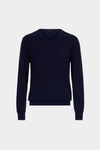 Pima cotton V-neck sweater