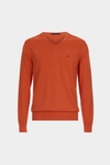 Pima cotton V-neck sweater