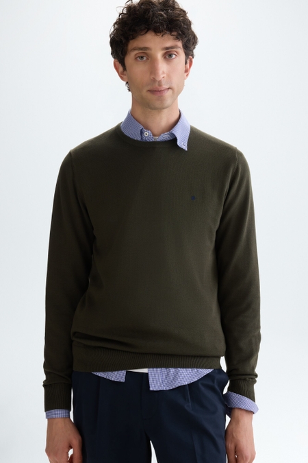PIMA COTTON CREW-NECK SWEATER