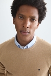Textured pima cotton sweater