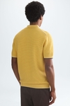 Textured knit polo shirt