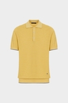 Textured knit polo shirt