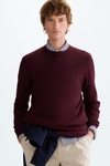 Textured knit sweater