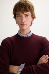 Textured knit sweater