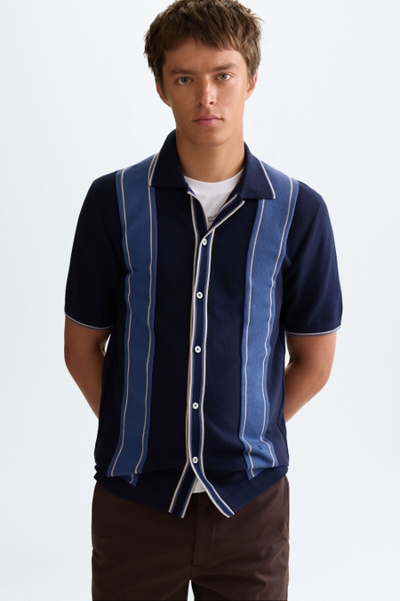 STRIPED KNIT SHIRT