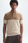 Colorblock pima cotton polo shirt
