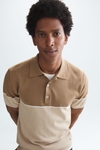 Colorblock pima cotton polo shirt