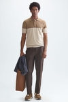 Colorblock pima cotton polo shirt