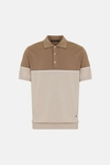 Colorblock pima cotton polo shirt