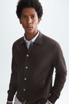 Pima cotton textured knit overshirt