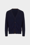 Double-effect pima cotton cardigan