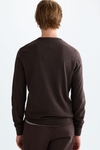 Cotton-merino wool textured sweater