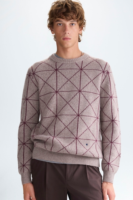 JERSEY LANA CORDERO MERINO JACQUARD ORIGAMI