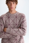 Jersey lana cordero merino jacquard Origami