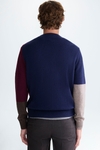 Jersey intarsia colorblock
