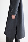 Double-faced wool double-breasted tailored coat