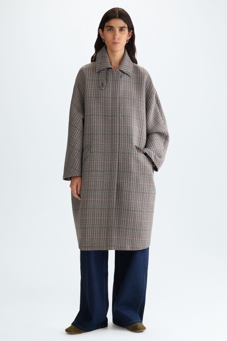DOUBLE-FACED OVERSIZE HOUNDSTOOTH COAT