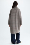 Double-faced oversize houndstooth coat