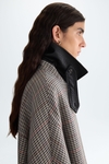 Double-faced oversize houndstooth coat