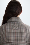 Double-faced oversize houndstooth coat
