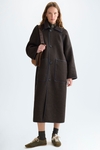 Double-face straight-fit reversible coat