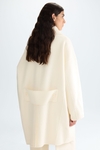 Abrigo cocoon lana doble faz