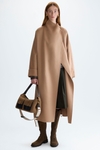 Double-Faced Wool A-Line Coat