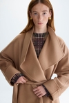 Double-Faced Wool A-Line Coat